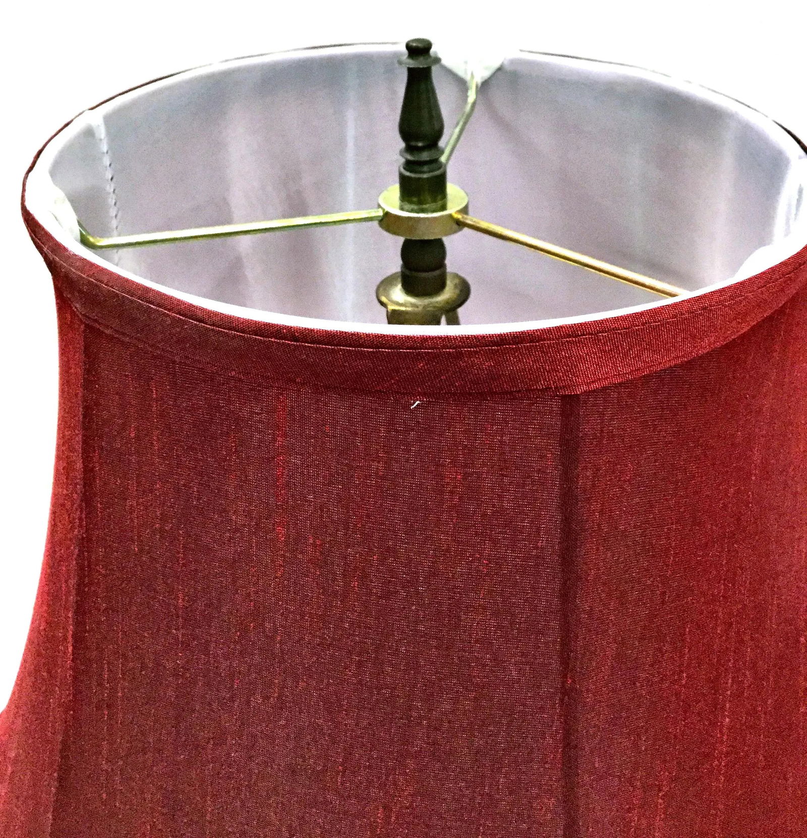 Victorian Vintage Hand Painted Glass and Carved Brass Table Lamps - A Pair - 4