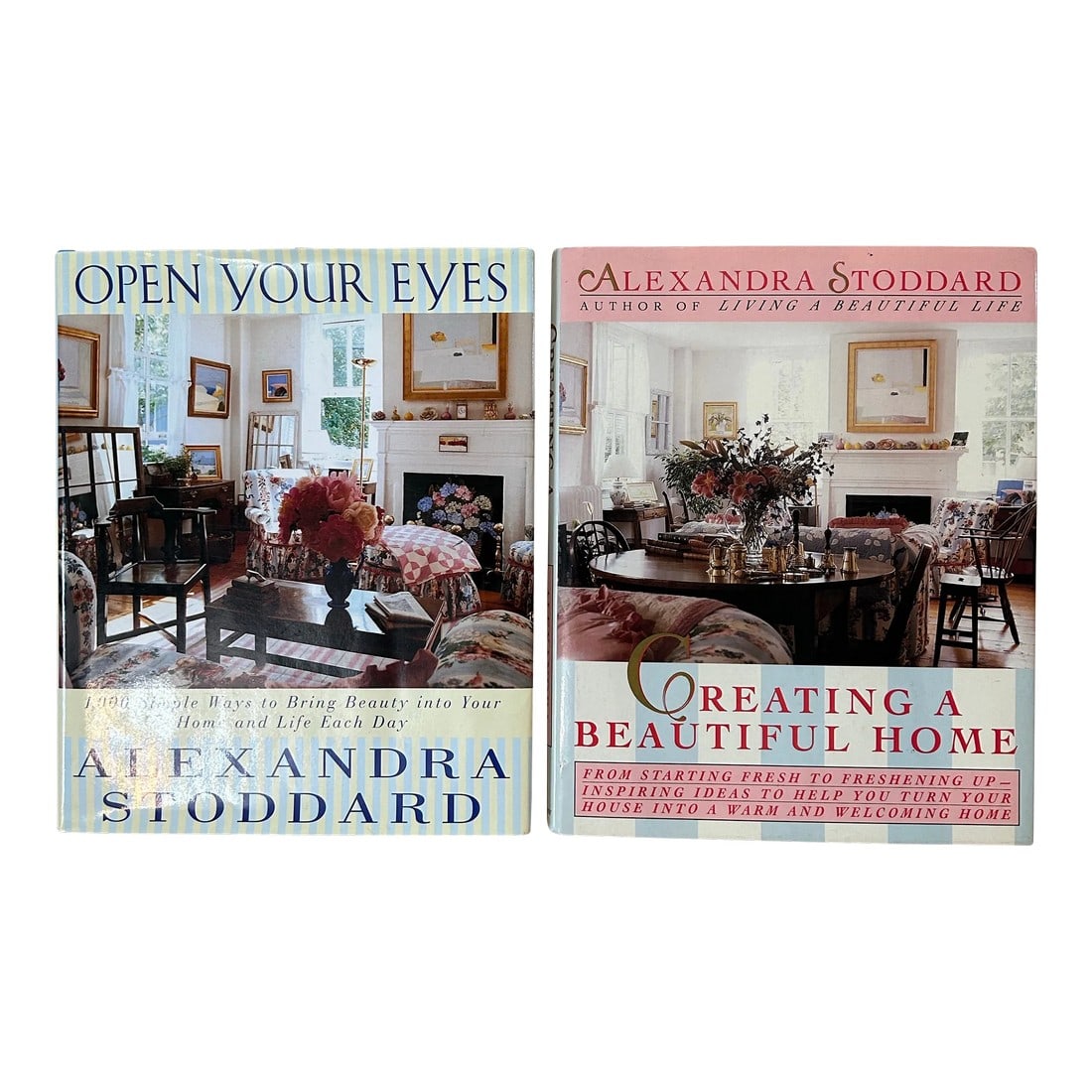 1990's Design Books by Alexandra Stoddard First Editions - a Set of 2: Alexandra Stoddard is an accomplished interior designer and author. Her work draws us into leading full lives surrounded by beauty. We offer here two of her design books written in 1992 and 1998. The