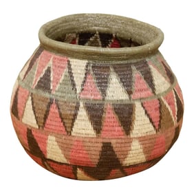 Colorful Finely Woven Tribal Embera Basket