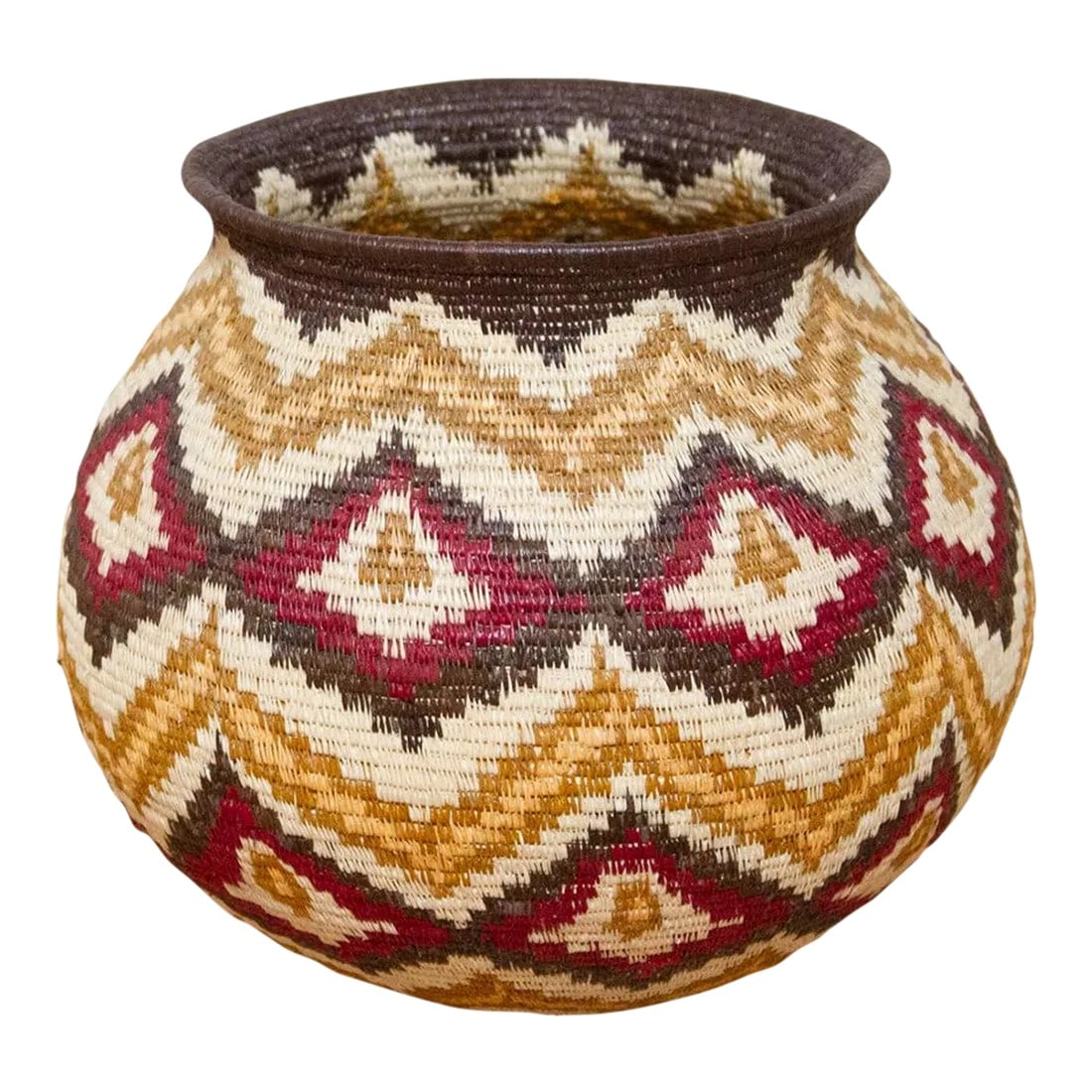 Artisanal Multicolor Handwoven Embera Basket (1 of 7)
