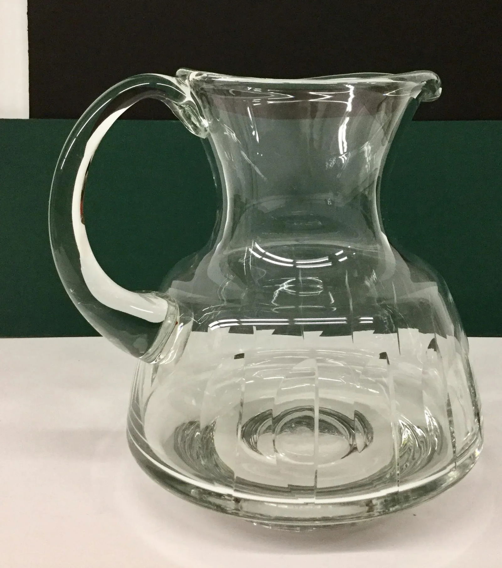 Art Deco Style Crystal Pitcher - 10