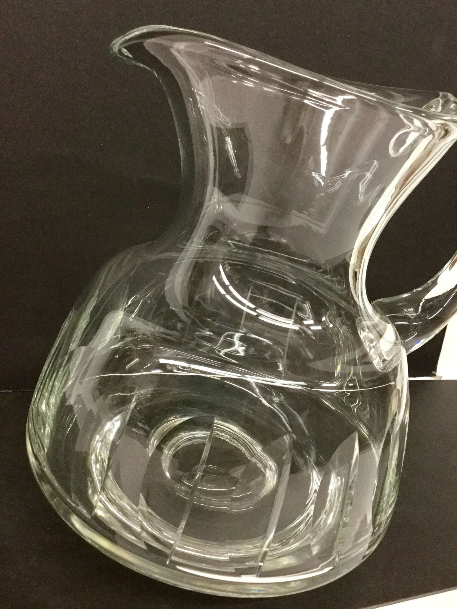 Art Deco Style Crystal Pitcher - 3