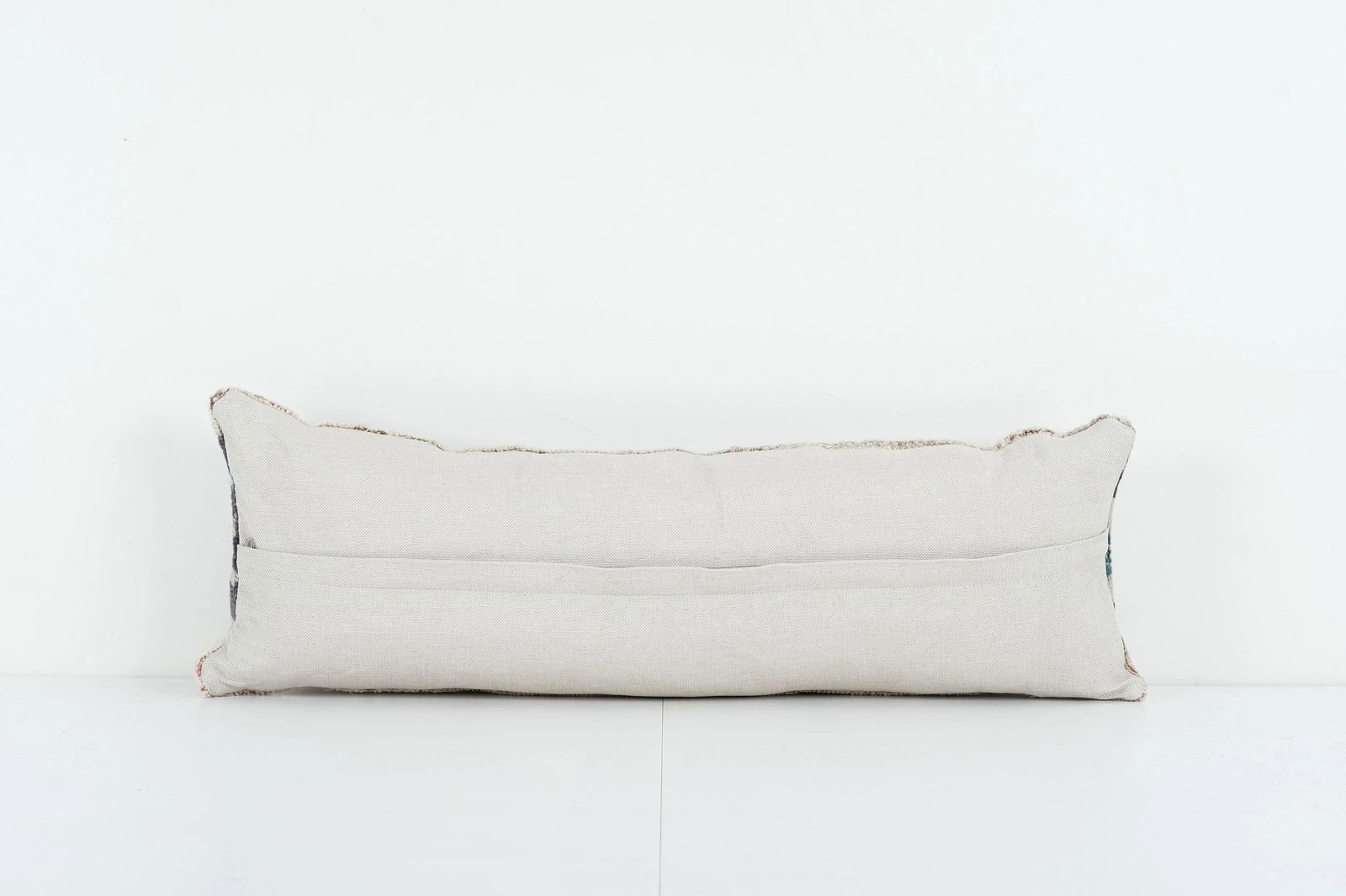 Turkish Oushak Rug Bedding Pillow Cover, Wool Boho Woven Carpet Cushion Cover 12'' X 30'' - 4