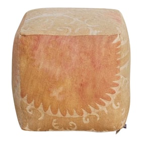 Ordo Antique Suzani Cube Ottoman