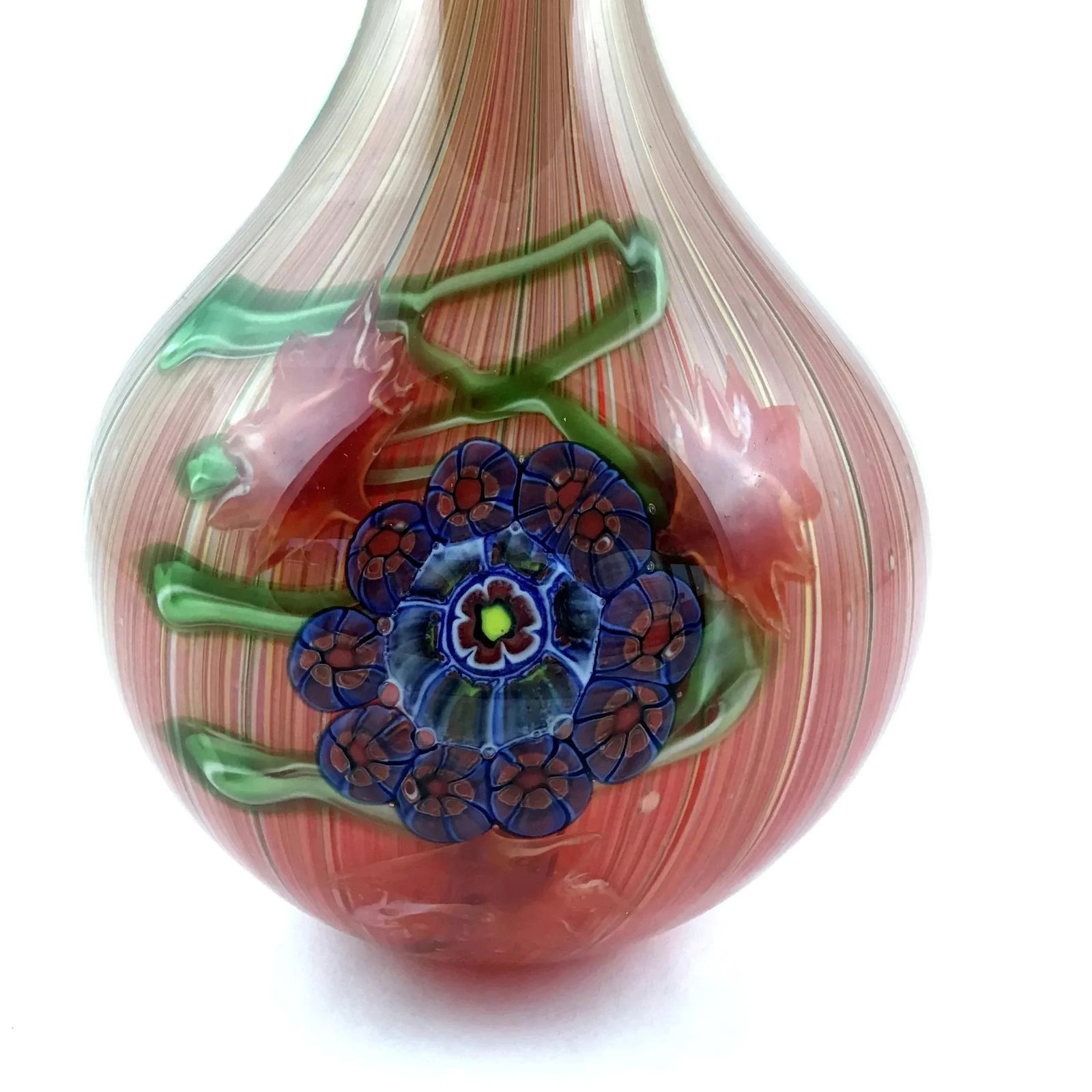 Vintage Murano Glass Vase With Millefiore Detail - 11