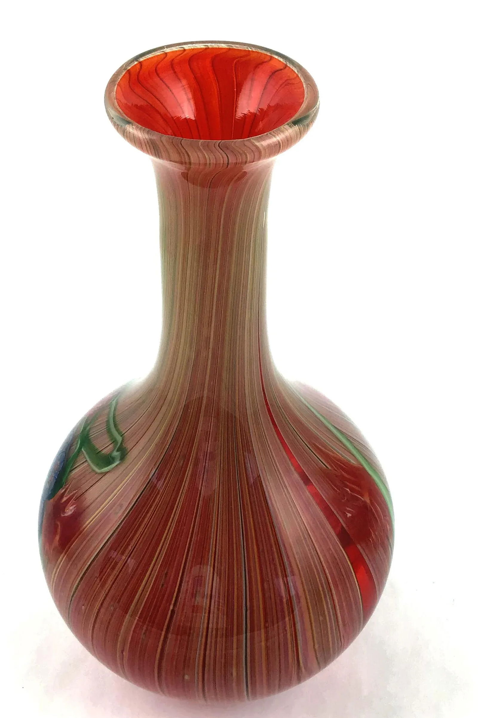 Vintage Murano Glass Vase With Millefiore Detail - 5