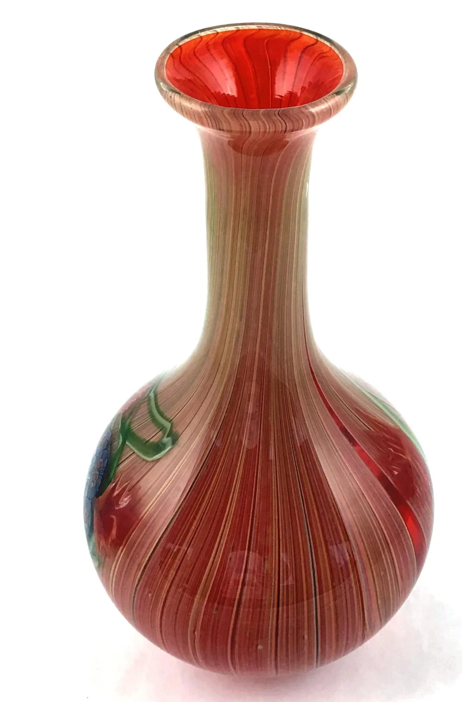 Vintage Murano Glass Vase With Millefiore Detail - 8