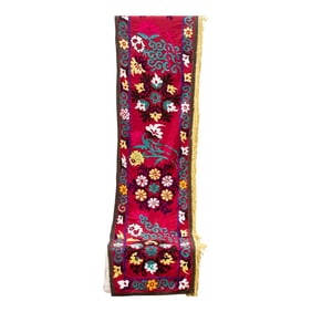 Vintage Red Floral Suzani Runner