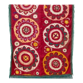 Mid-Century Mandawa Suzani Throw