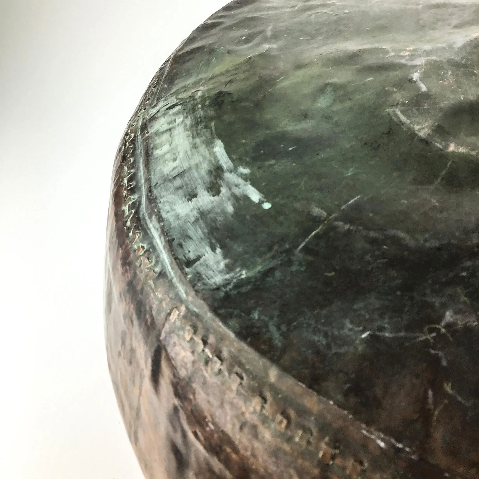 Massive Antique Brass Planter Pot Storage - 10