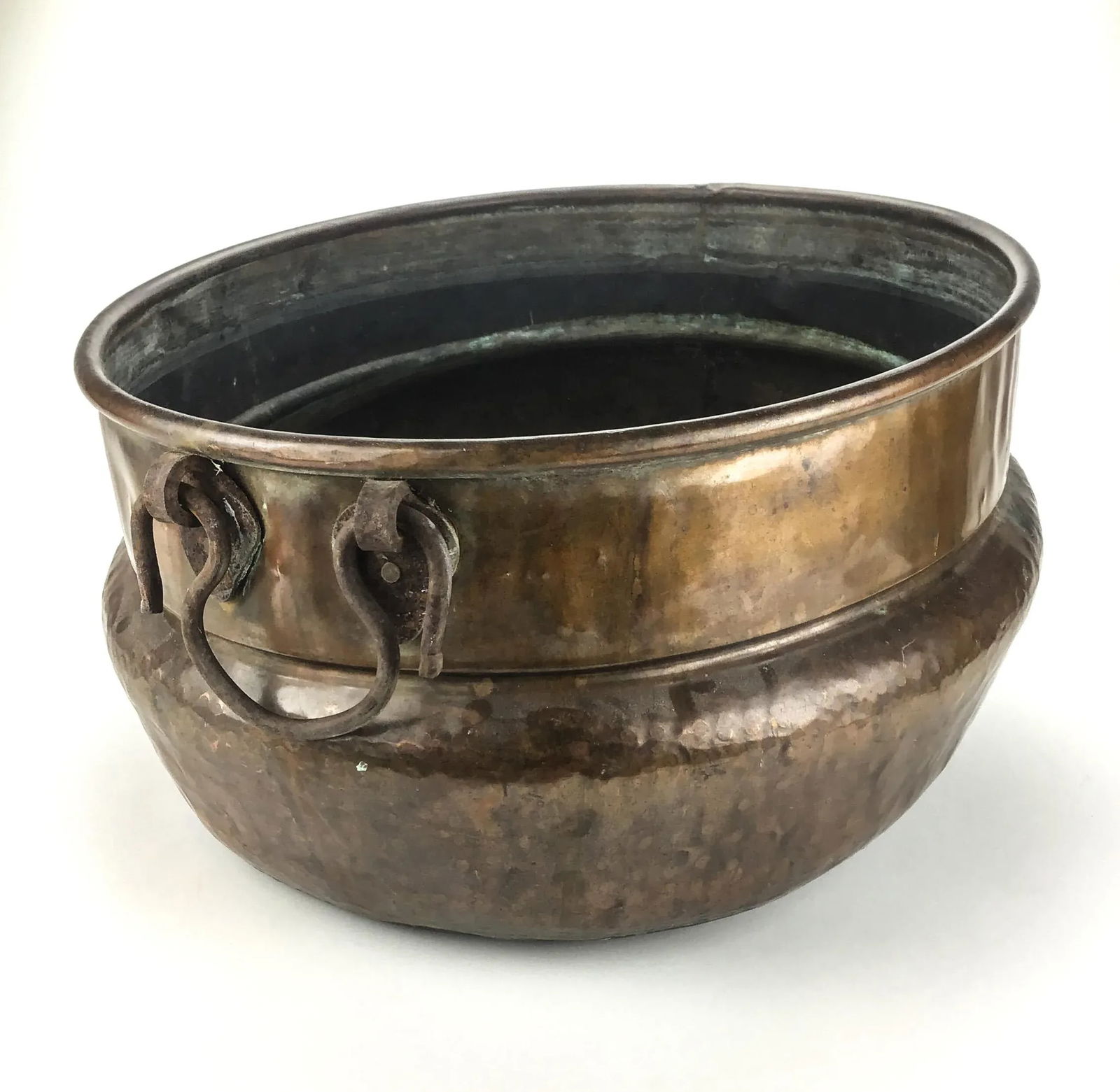 Massive Antique Brass Planter Pot Storage - 2