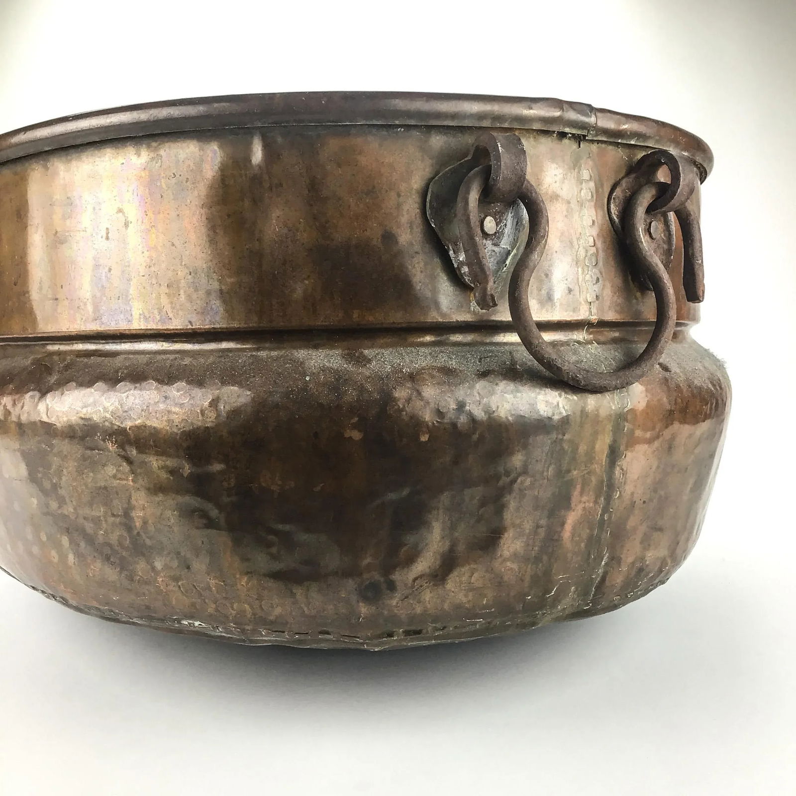 Massive Antique Brass Planter Pot Storage - 3