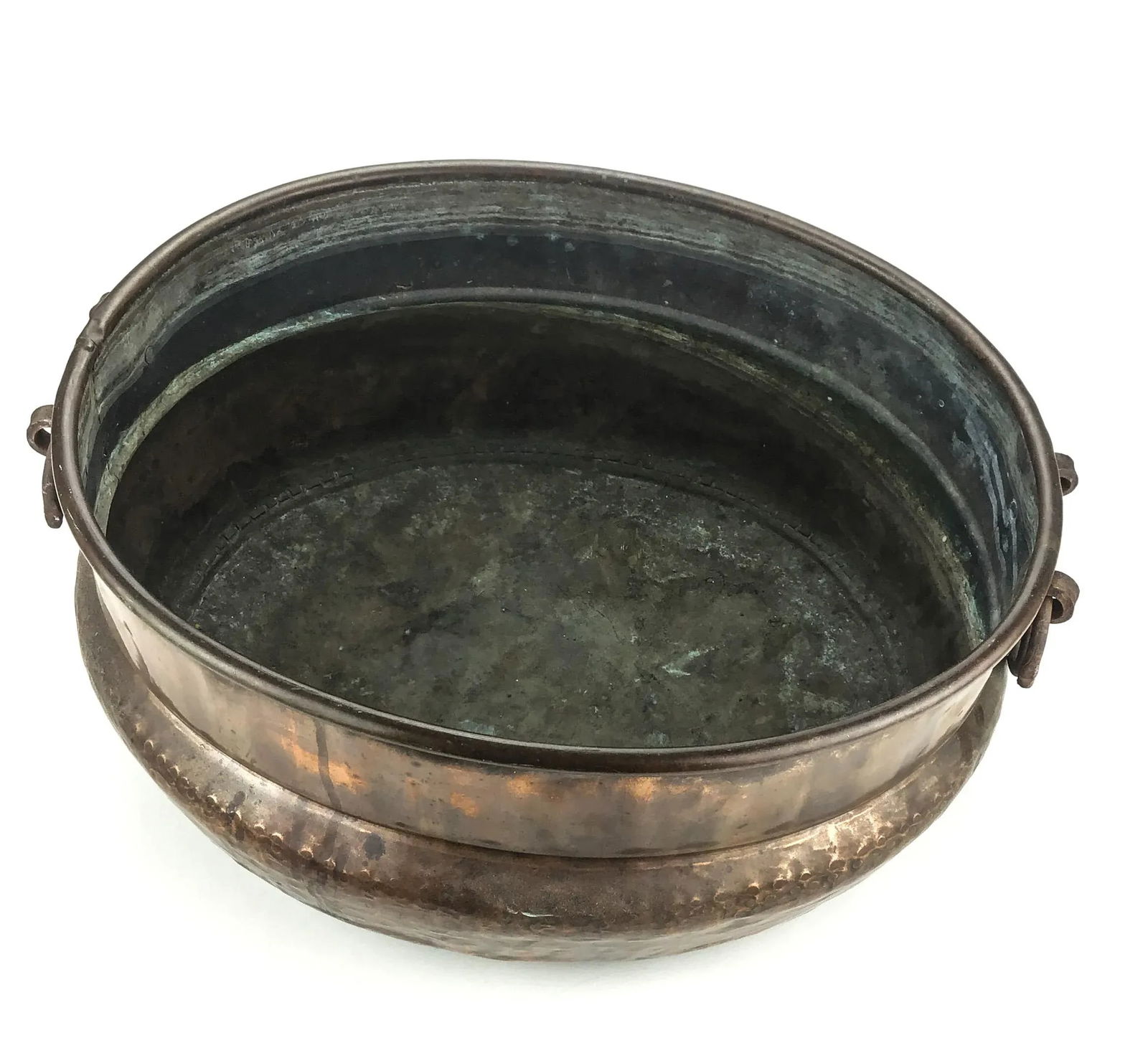 Massive Antique Brass Planter Pot Storage - 4