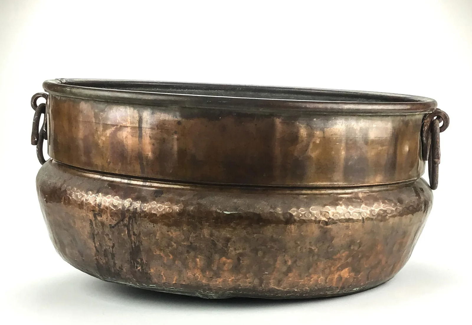 Massive Antique Brass Planter Pot Storage - 6