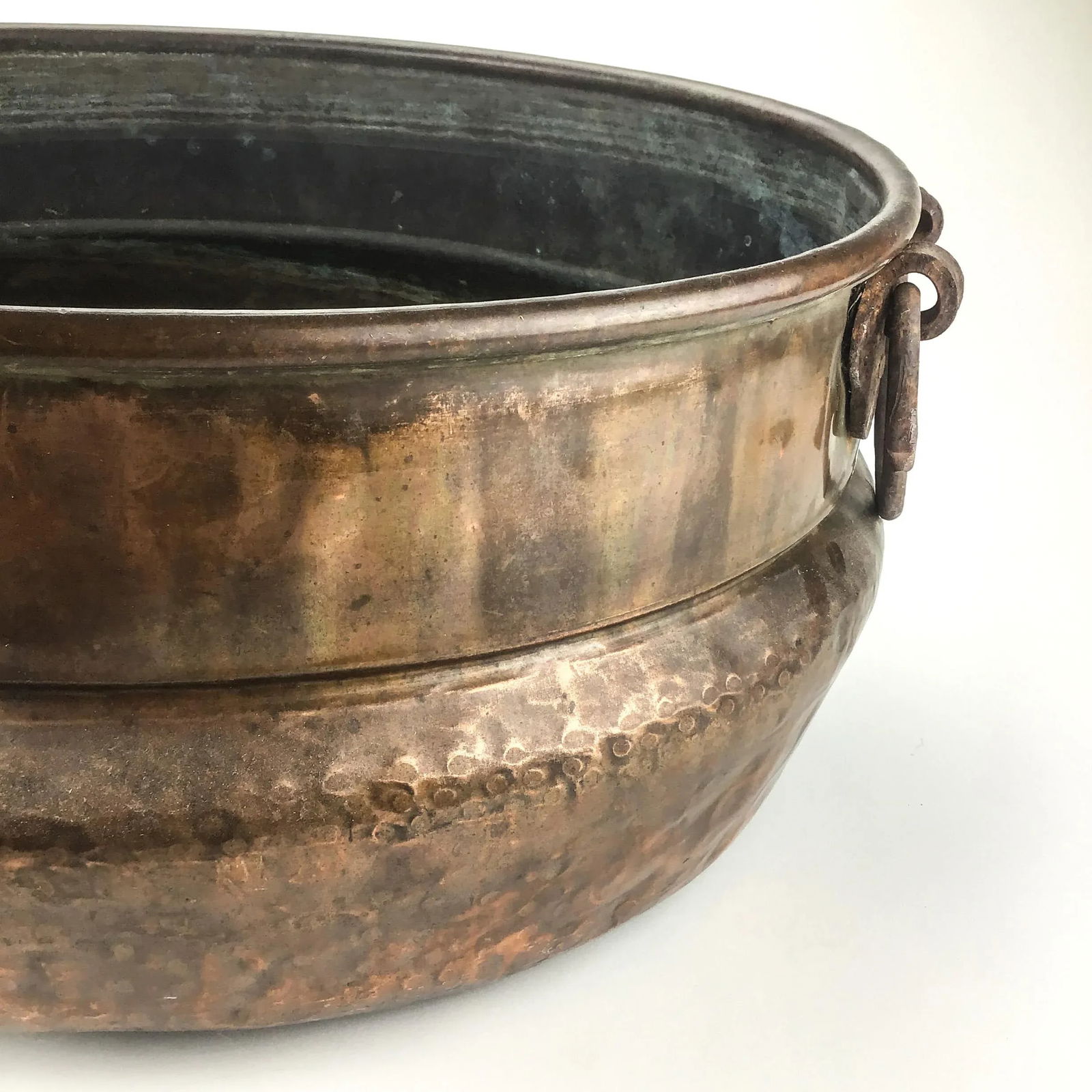 Massive Antique Brass Planter Pot Storage - 9