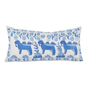 Blue Suzani Bedding Pillow Cover