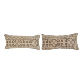 Turkish Carpet Rug Pillow Cover - a Pair