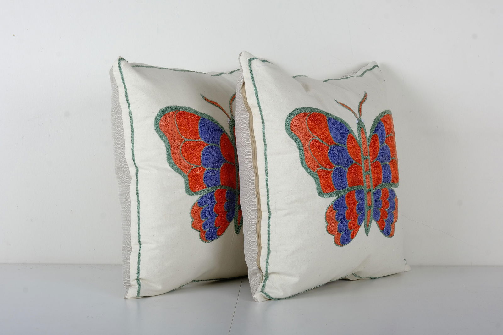Suzani Bird Cushion Cover - a Pair - 2