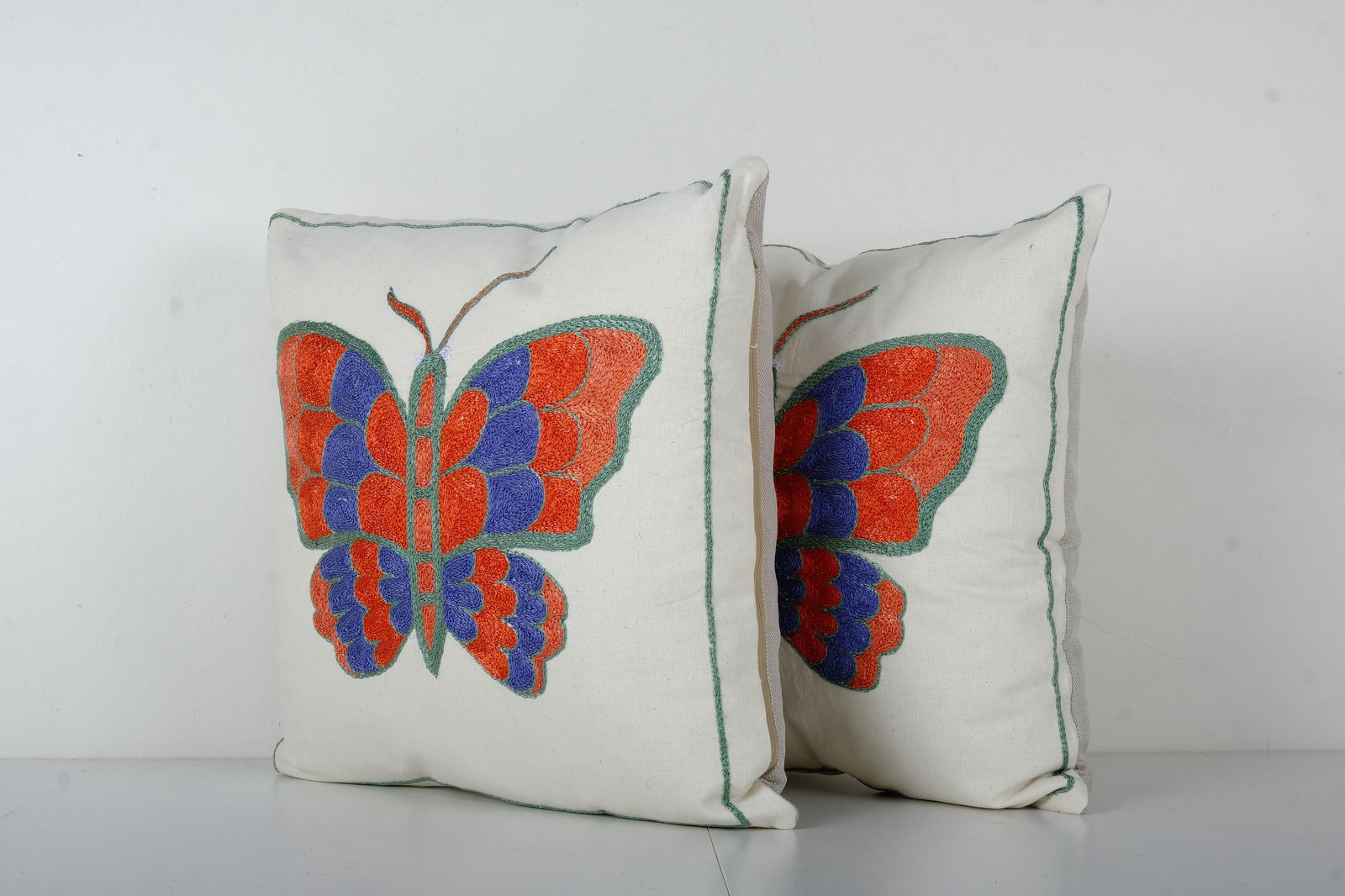 Suzani Bird Cushion Cover - a Pair - 3