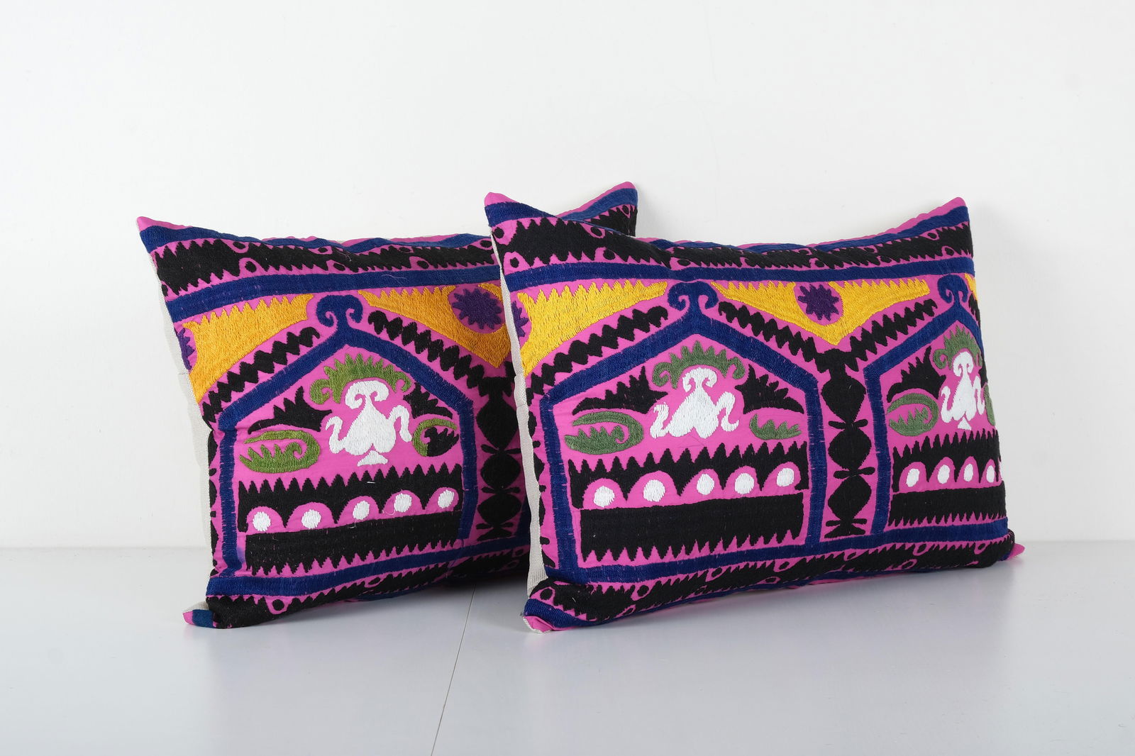 Purple Suzani Pillow Cover - a Pair - 2