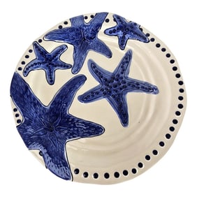 Diane Blue Sky Star Fish Magic Seas Large Platter