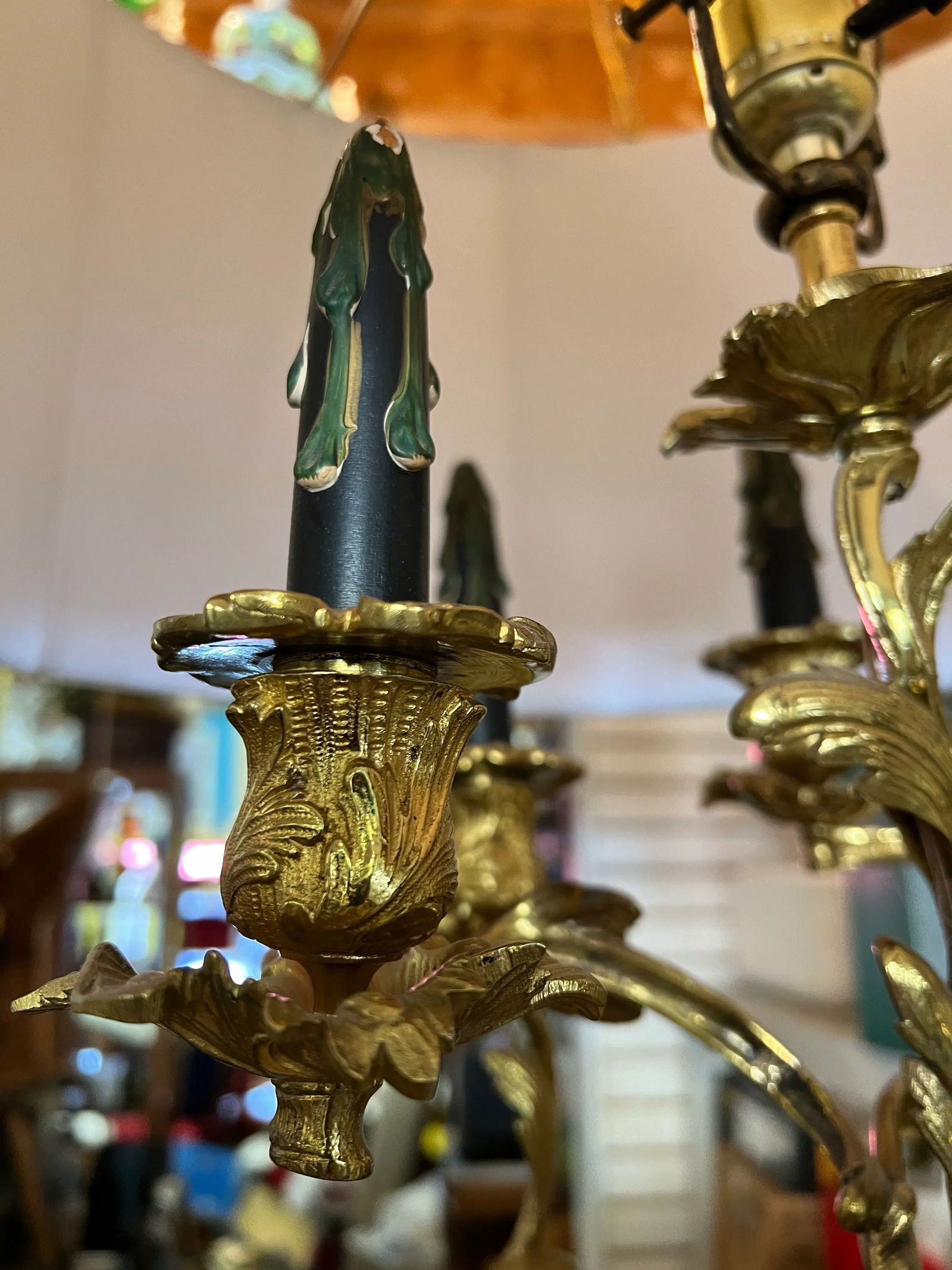 Pair of Mid 20th Century French Gilt Bronze Figural Candelabra - 6