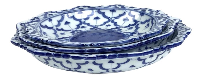 Vintage Japanese Nesting Plates - Set of 3