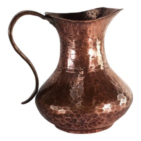 Hammered Copper Pitcher Middle Eastern
