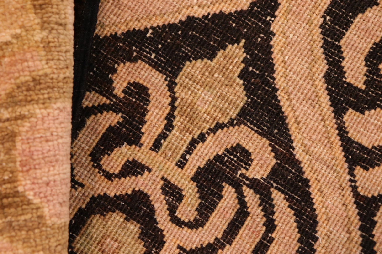 Shabby Chic Ziegler Black Tan Hand-Knotted Wool Rug - 8'0'' X 9'8'' - 7