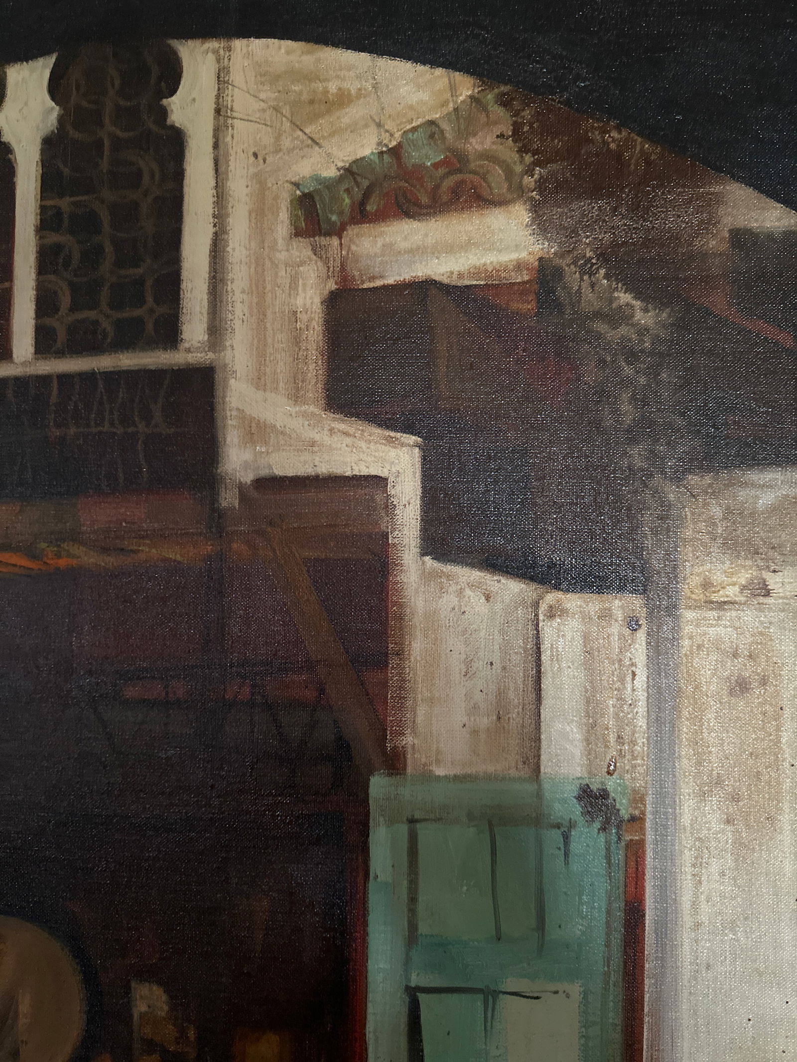 Glenna Putt Oil Painting 1970s Copper Souk Essaouira Morocco Fes, Marrakech, Moroccan Scene - 12