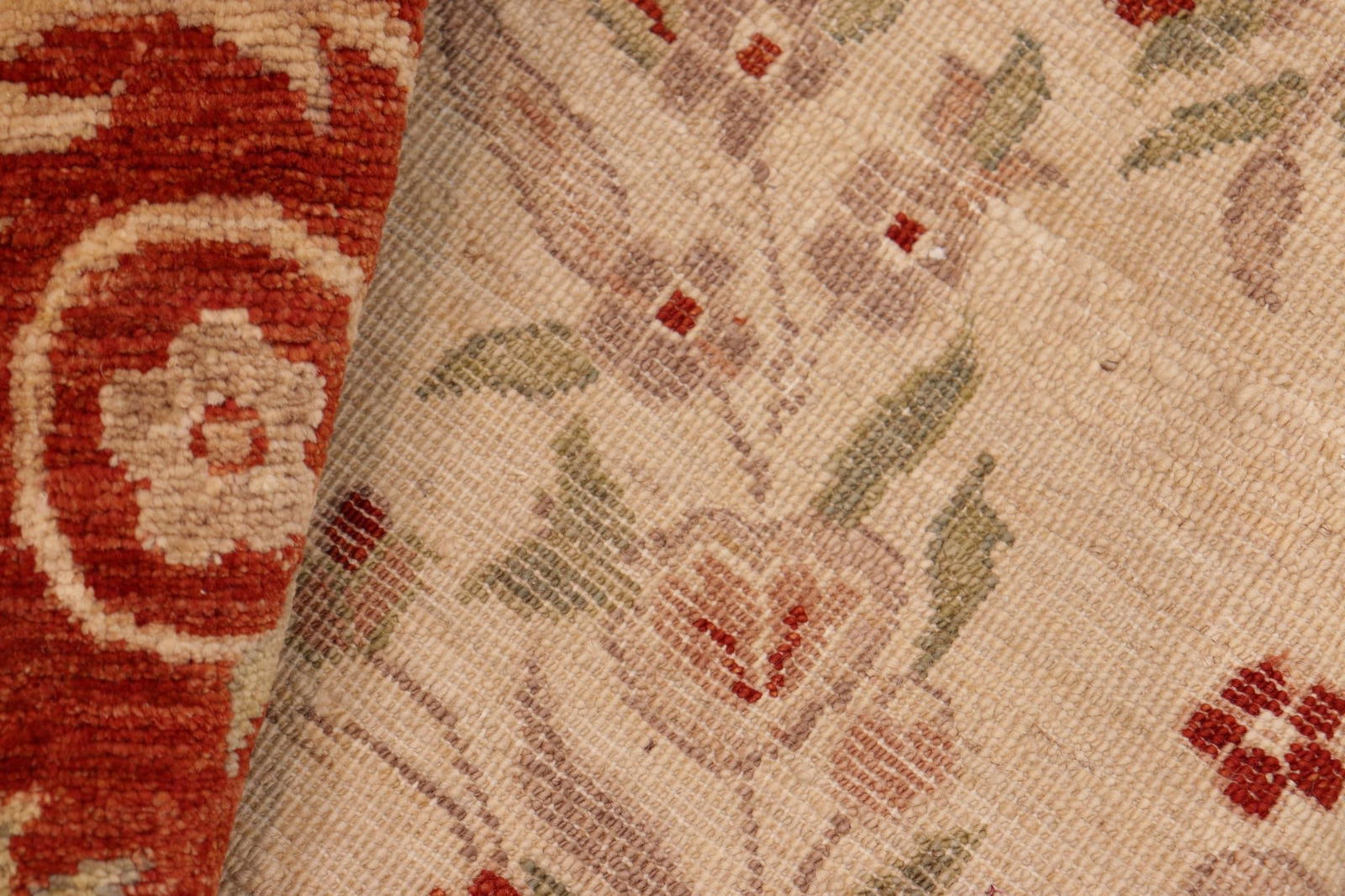 Oriental Ziegler Beige Rust Hand-Knotted Wool Rug - 8'0'' X 10'2'' - 7