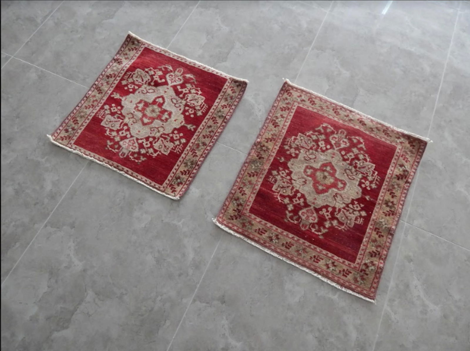 1970s Vintage Miniature Turkish Rugs - a Pair - 2