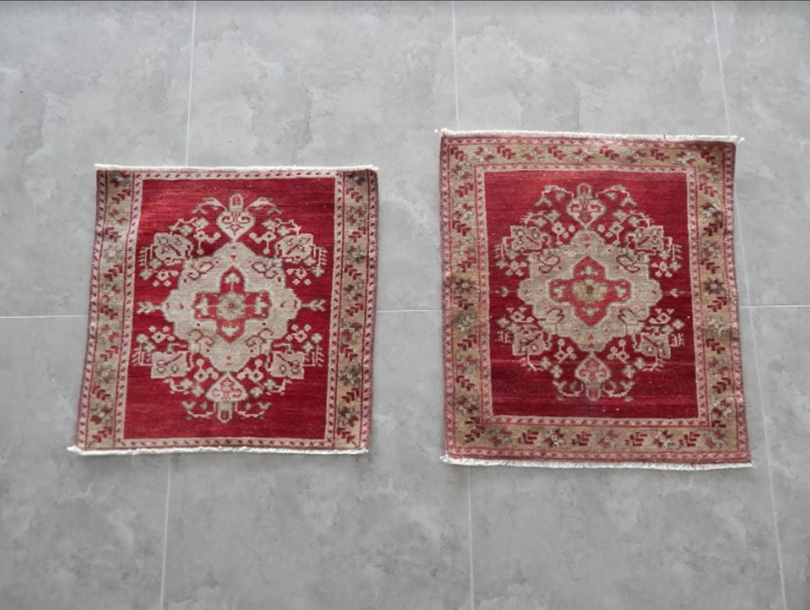 1970s Vintage Miniature Turkish Rugs - a Pair - 3