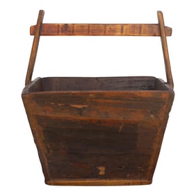 Brown Glazed Vintage Asian Basket