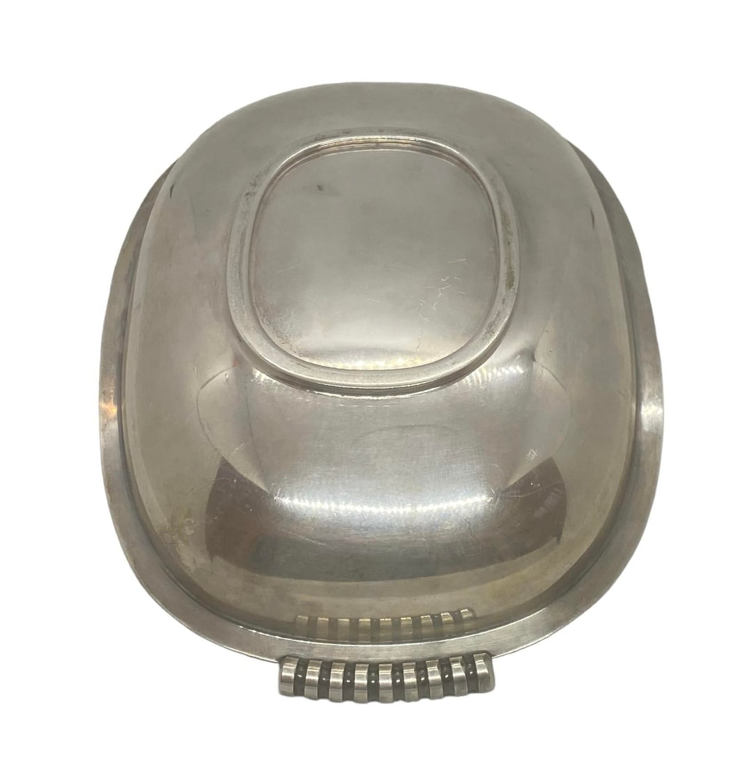 1960s Cohr Danish Alta Mid-Century Modern Silver Plate Epns Oval Serving Bowl - 10