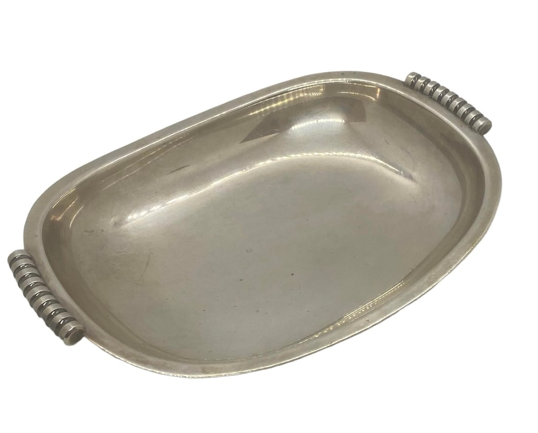 1960s Cohr Danish Alta Mid-Century Modern Silver Plate Epns Oval Serving Bowl - 12