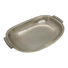 1960s Cohr Danish Alta Mid-Century Modern Silver Plate Epns Oval Serving Bowl