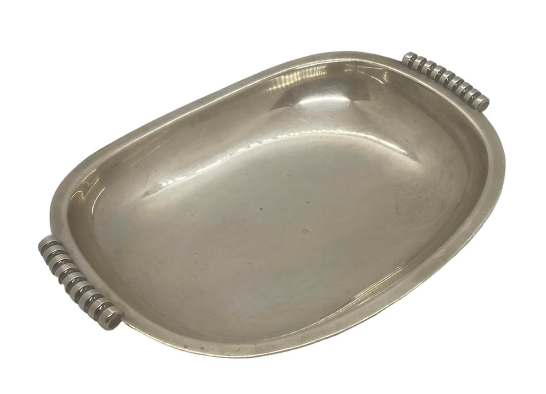 1960s Cohr Danish Alta Mid-Century Modern Silver Plate Epns Oval Serving Bowl - 5