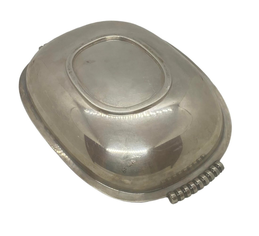 1960s Cohr Danish Alta Mid-Century Modern Silver Plate Epns Oval Serving Bowl - 9
