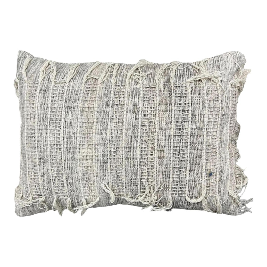 Contemporary Chic Wool and Cotton Pillow in Gray (1 of 2)