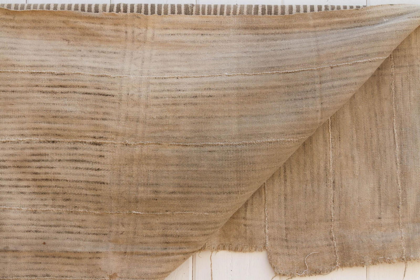 Camel Tribal Striped African Mudcloth - 5