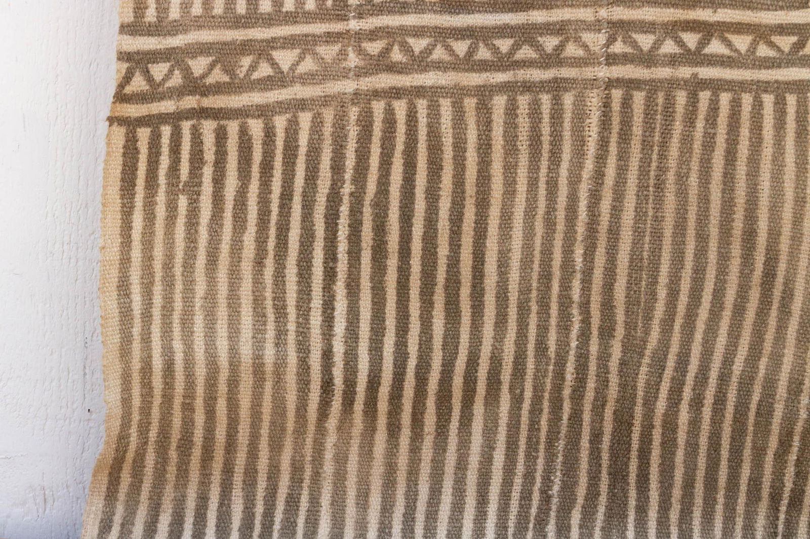 Camel Tribal Striped African Mudcloth - 6