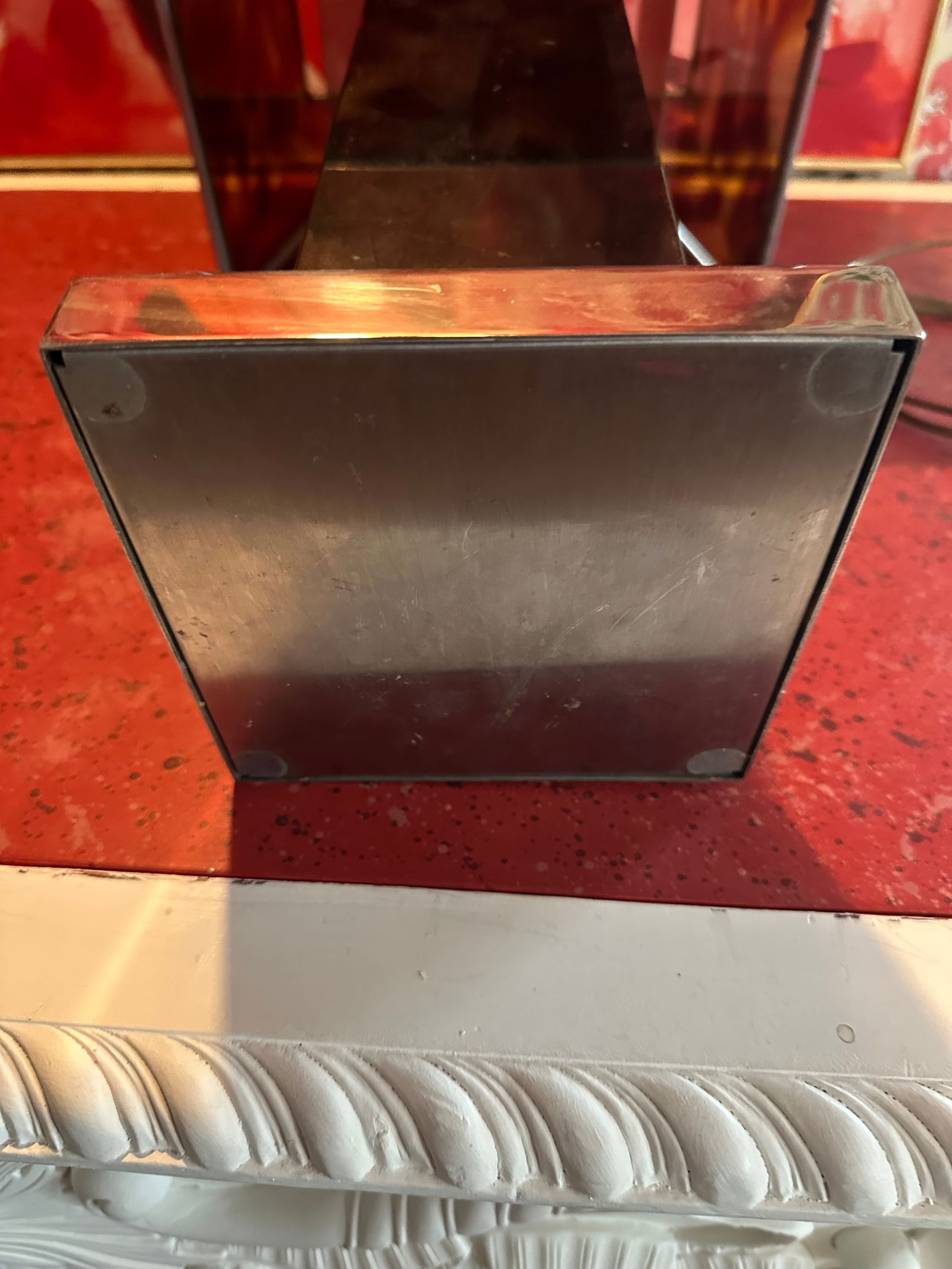 1970s French Faux Tortoise Shell Lucite Hollywood Regency Lamp - 11