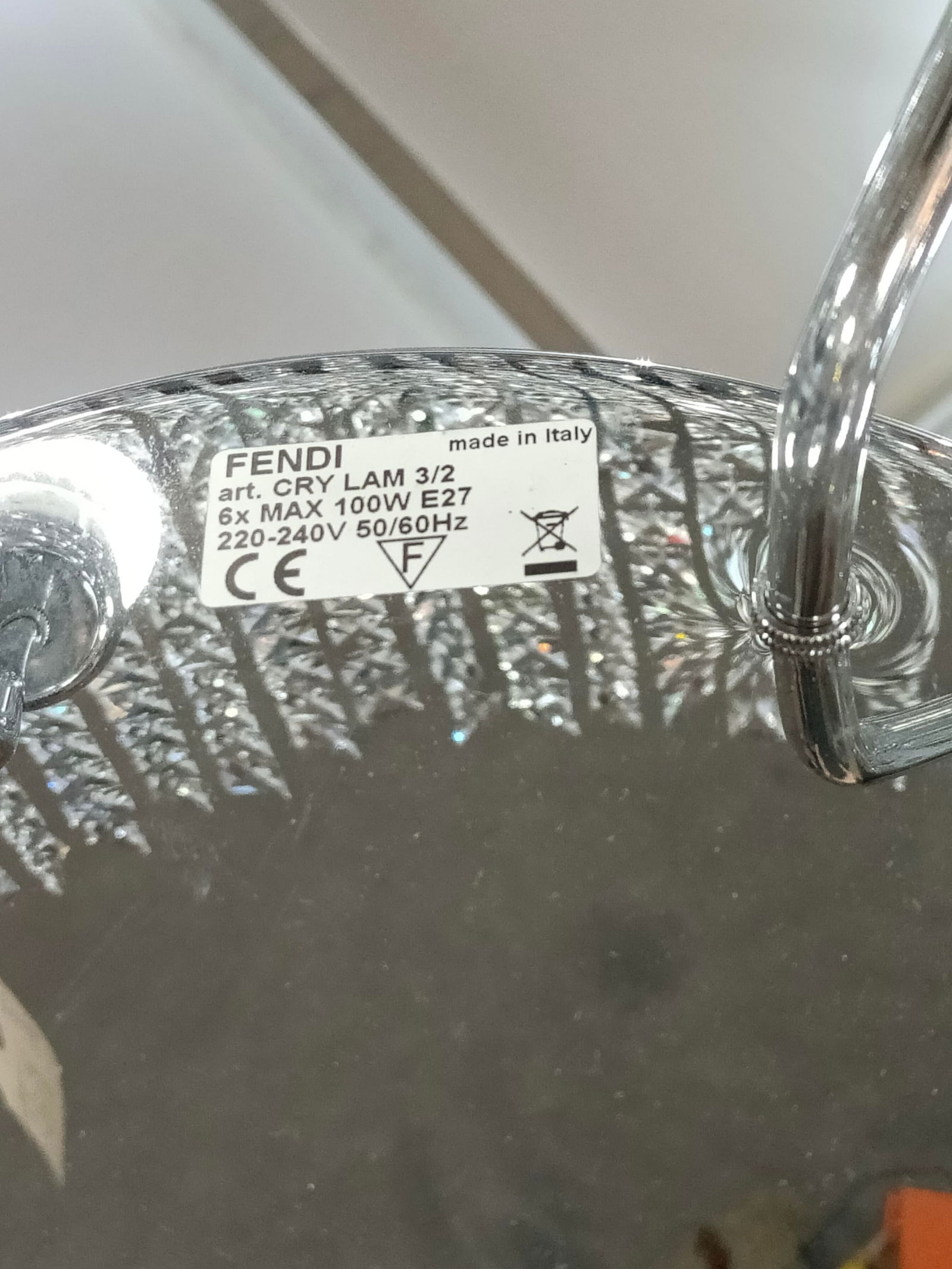 Vintage Fendi Crystal Swarovski Chandelier - 8