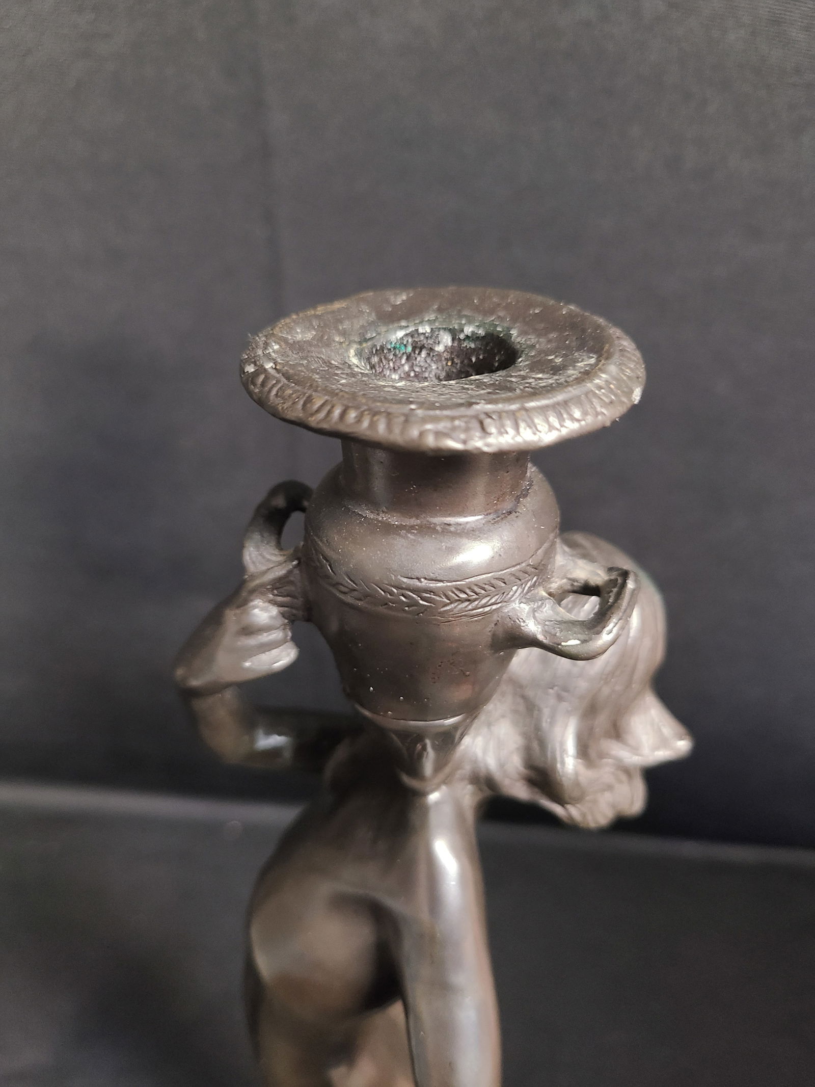 1910s Edward McCartan Bronze Sculpture Art Nudes on Marble Base Candlestick Holders- a Pair - 10