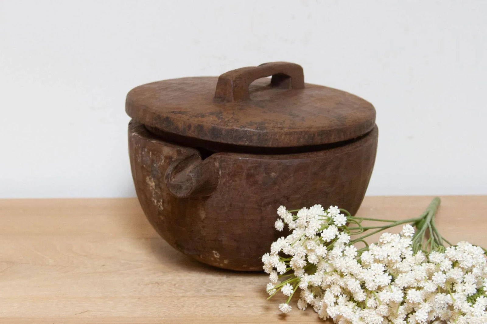 Antique Naga Tureen Wood Bowl - 7
