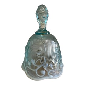 Vintage Art Deco Style Aqua Bell by Fenton
