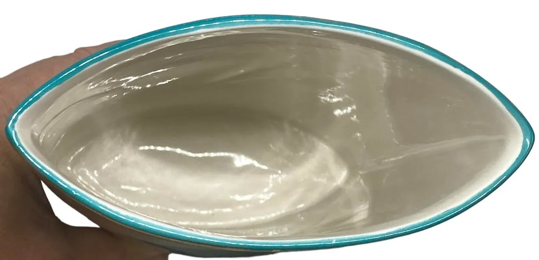 Jonathan Adler Teal Gold Santorini Althea Golden Eye Porcelain Vase - 9