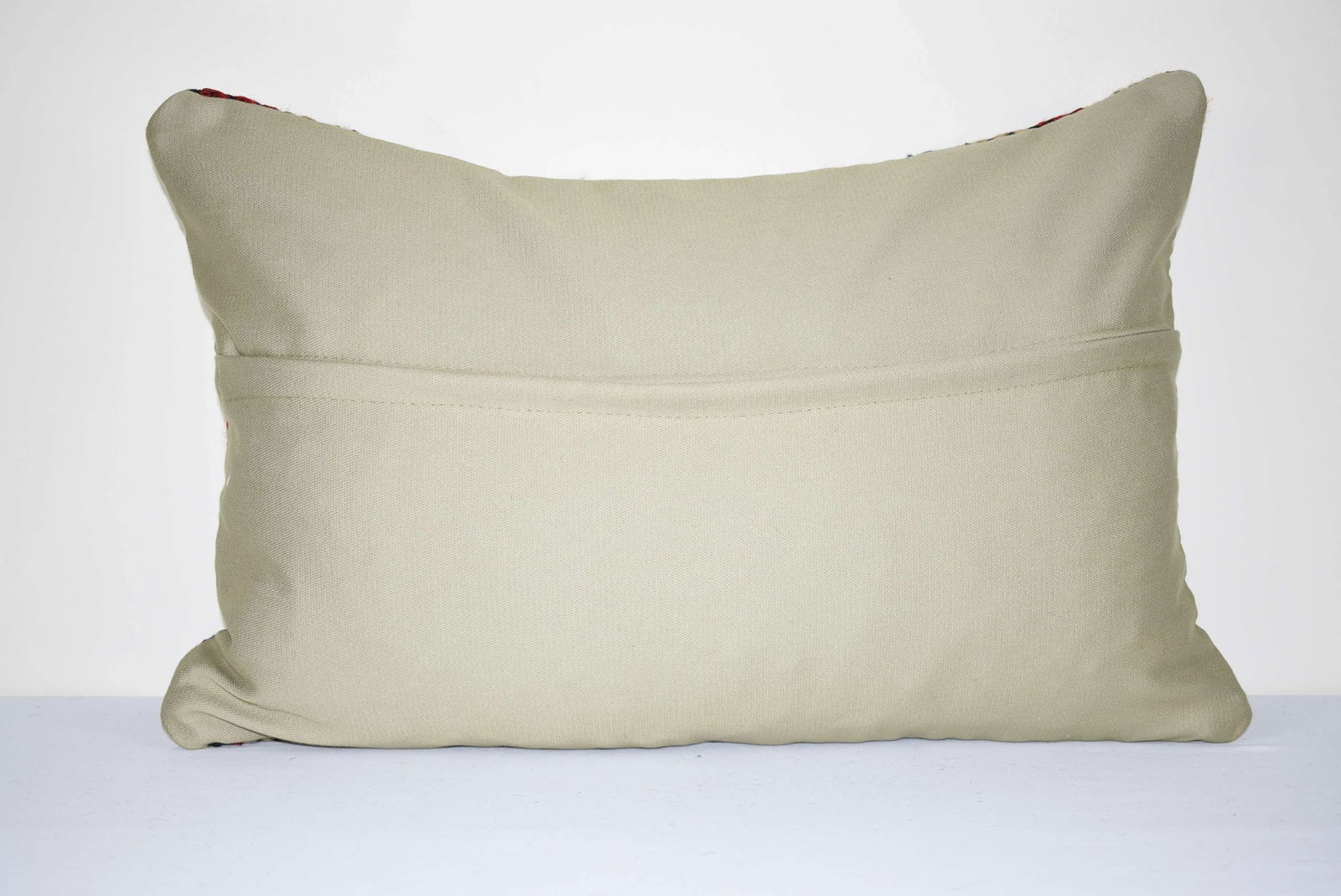 Vintage Turkish Kilim Rug Pillow With Cicim Patterns 16'' X 24'' (40 X 60 Cm) - 5