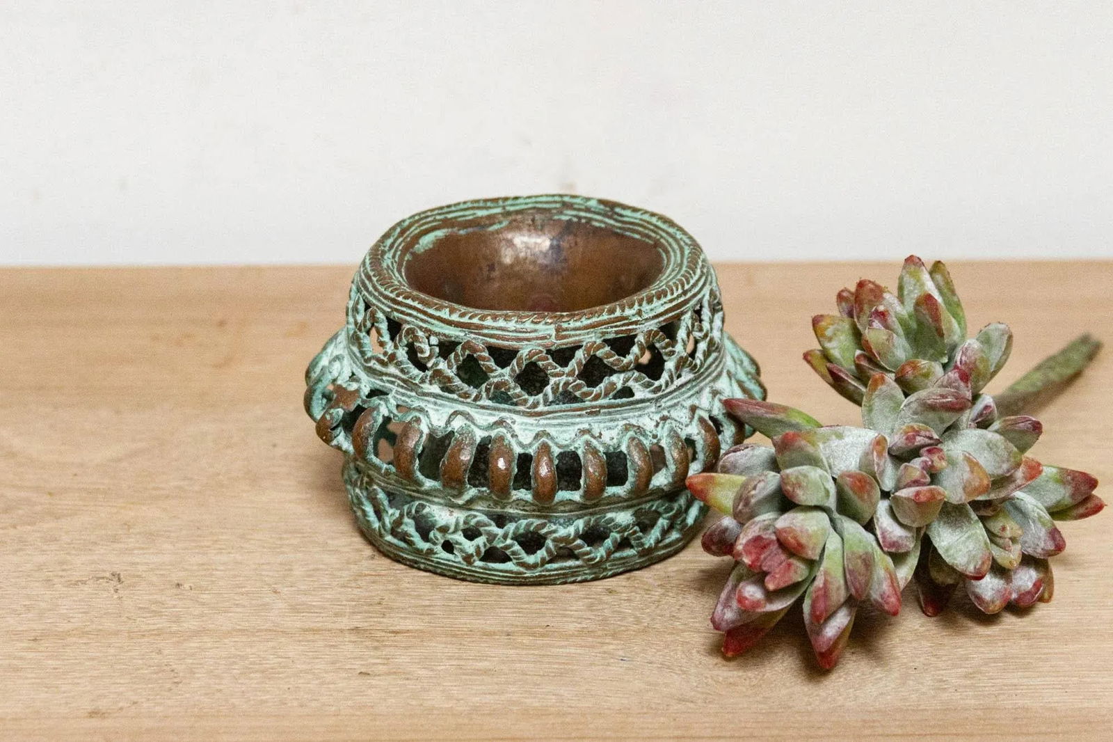 20th Century Bamum Copper Verdigris Bangle - 2
